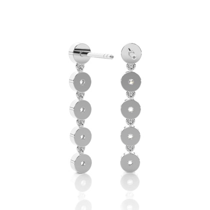Jovial Diamond Disc Danggler Earring