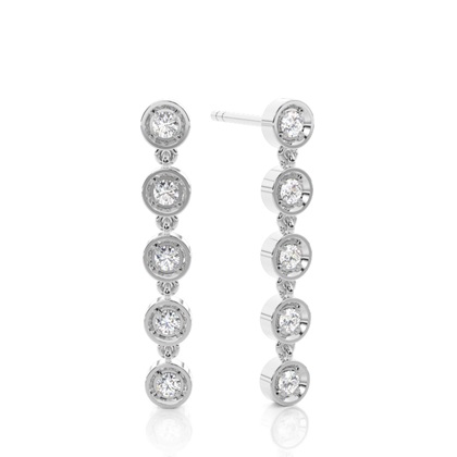 Jovial Diamond Disc Danggler Earring