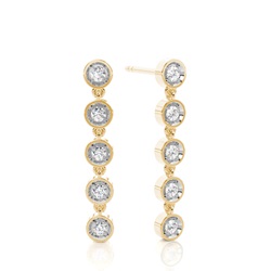 Jovial Diamond Disc Danggler Earring