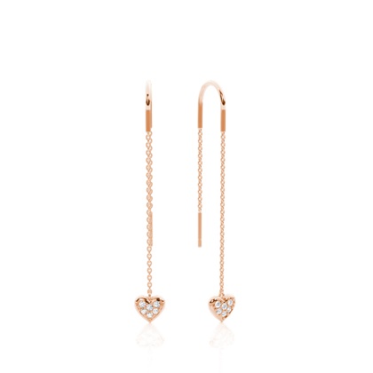 Rose Gold Drop Diamond Earrings