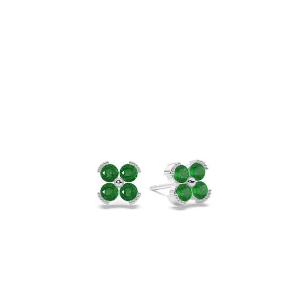 Emerald classic floral daity Stud earing