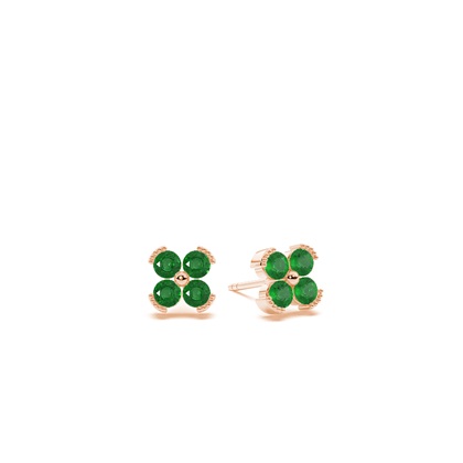 Emerald classic floral daity Stud earing