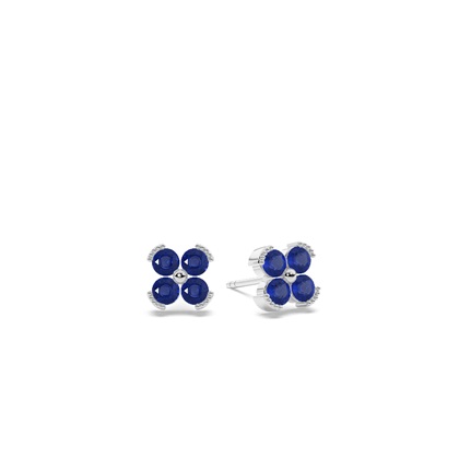 Blue Sapphire classic floral daity Stud earing