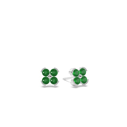 Emerald classic floral daity Stud earing