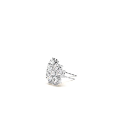 Runder Diamant Floral Zarter Ohrring