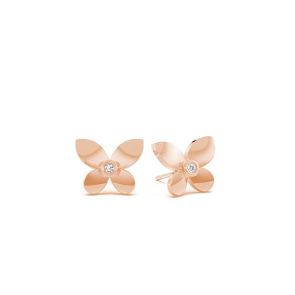 Rose Gold Diamond Stud Diamond Earrings