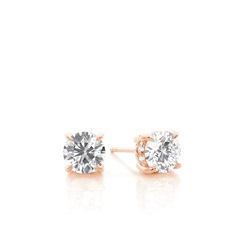 Hidden Halo Diamond Solitaire Earrings