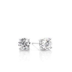Hidden Halo Diamond Solitaire Earrings