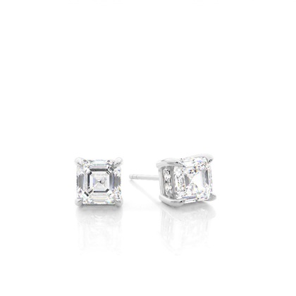 Asscher Cut Diamond Earring