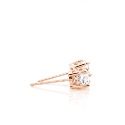 Halo-Diamant-Solitär-Ohrringe