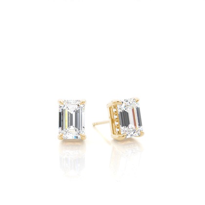 Hidden Halo Diamond Solitaire Earrings