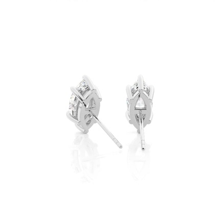 Halo-Diamant-Solitär-Ohrringe