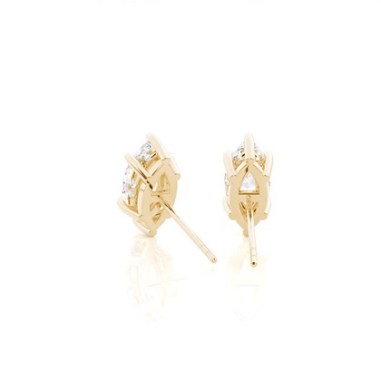 Halo-Diamant-Solitär-Ohrringe