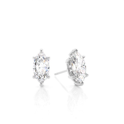 Marquise Cut Diamond Earrings 