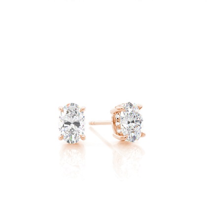 Hidden Halo Diamond Solitaire Earrings