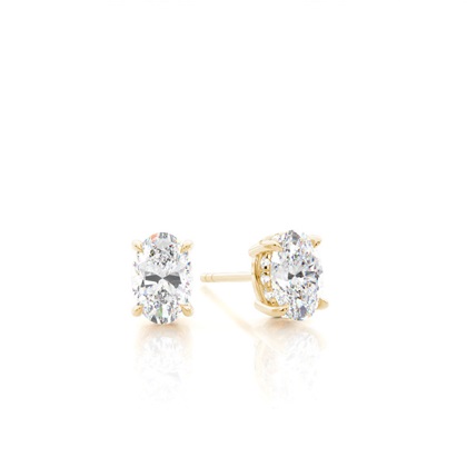 Hidden Halo Diamond Solitaire Earrings