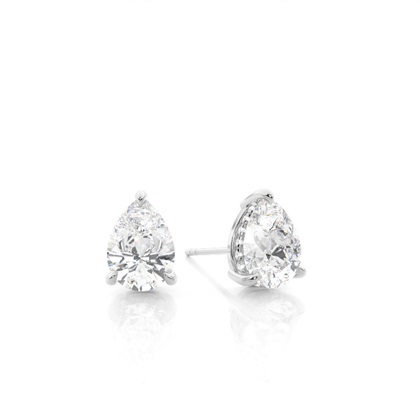 Hidden Halo Diamond Solitaire Earrings