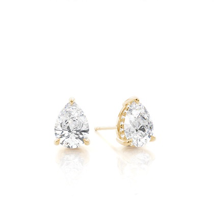 Hidden Halo Diamond Solitaire Earrings