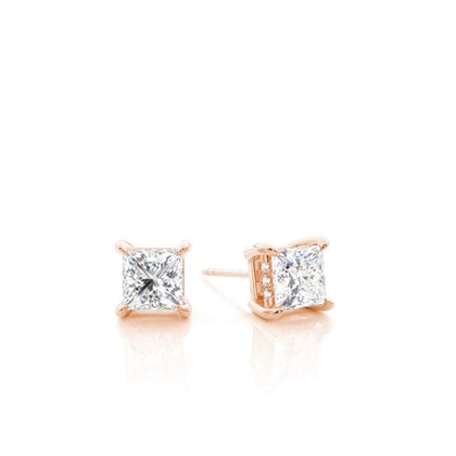 Princess Cut Diamond Earrings 