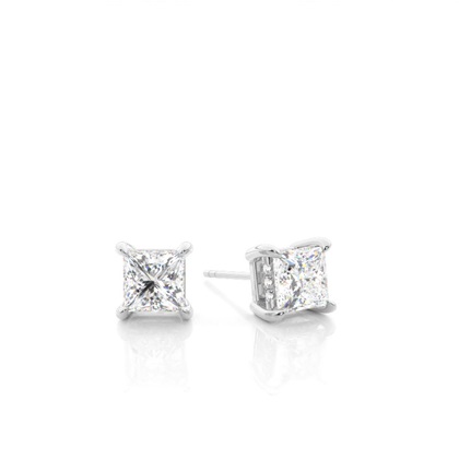 Princess Cut Diamond Earrings 