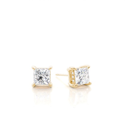 Princess Cut Diamond Earrings 