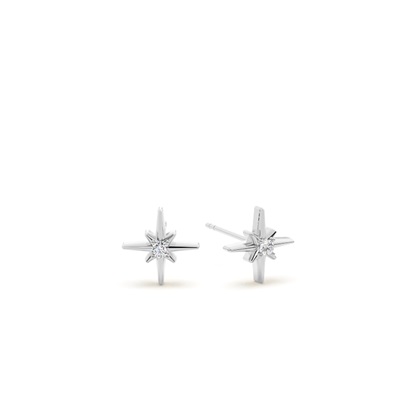 North star diamond dainty stud earring