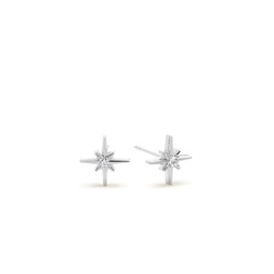 North star diamond dainty stud earring