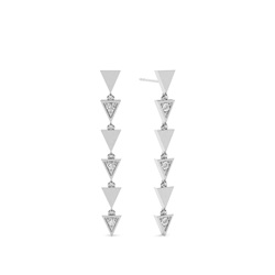 Triangle shape diamond drop earring