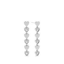 Heart shape diamond drop earring