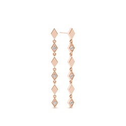 Diamond shape diamond drop earring