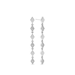 Diamond shape diamond drop earring