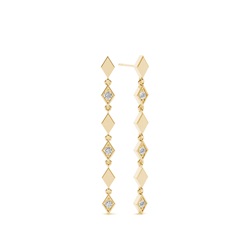 Diamond shape diamond drop earring