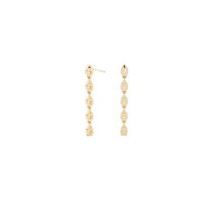 Tropfenohrring mit rundem tropfenförmigen Diamanten