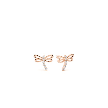 Rose Gold Diamond Earrings