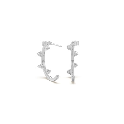 Brilliant-Halbohrringe