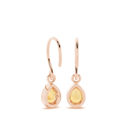 Zitrin Ohrhänger mit Schäferhaken