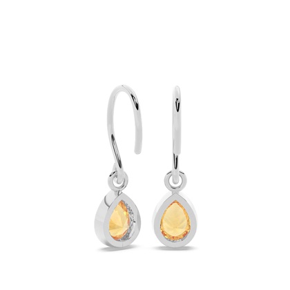 Zitrin Ohrhänger mit Schäferhaken