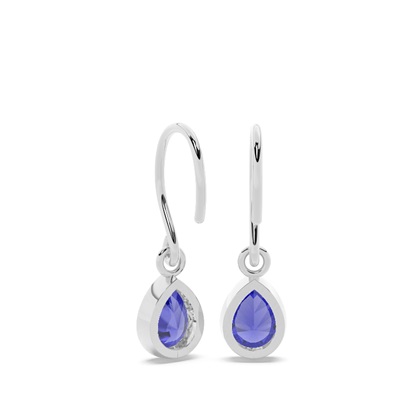 Tanzanit Ohrhänger mit Schäferhaken