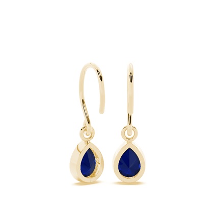 Blauer Sapphir Ohrhänger mit Schäferhaken