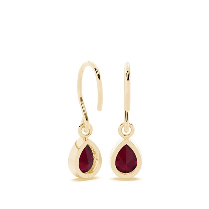 Rubin Ohrhänger mit Schäferhaken