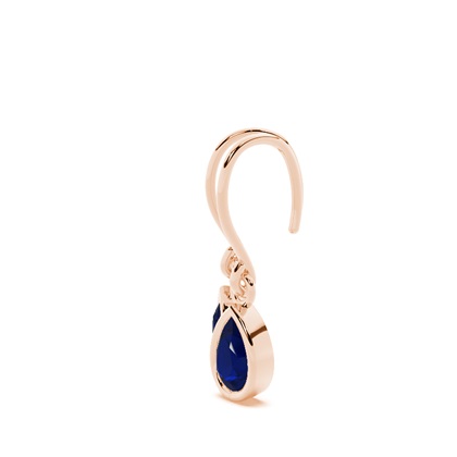 Blauer Sapphir Ohrhänger mit Schäferhaken