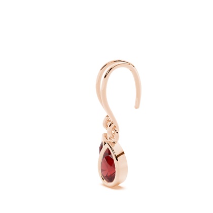 Granat Ohrhänger mit Schäferhaken