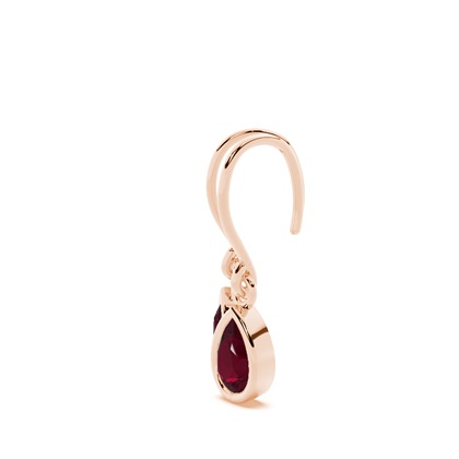 Rubin Ohrhänger mit Schäferhaken