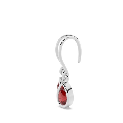 Granat Ohrhänger mit Schäferhaken
