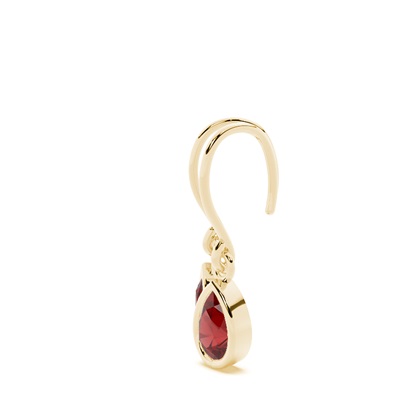 Granat Ohrhänger mit Schäferhaken