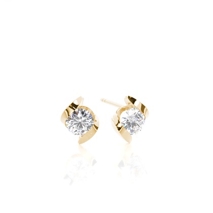 Twisted curve look Diamond Studs