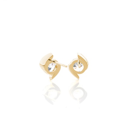Twisted curve look Diamond Studs