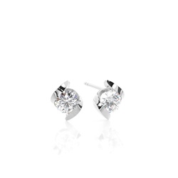 Verdrehter Kurvenlook Diamenten-Ohrstecker