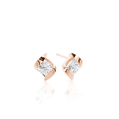 Princess Cut Diamond Earrings 