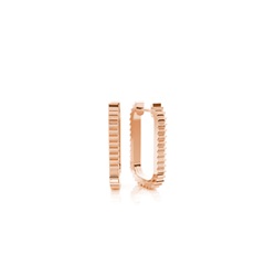 Textured Plain metal U shape Delicate hoop earring